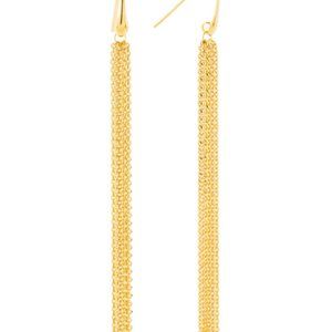 18k Plated Sterling Silver Fringe Earrings